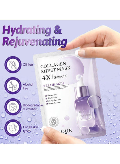 POUQUR Collagen Repair Skin Korean Face Sheet Mask