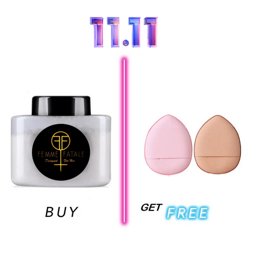 Buy Femme Fatale White Loose Powder 42 gr Get 2 Mini Powder Puff ( Free Gift )