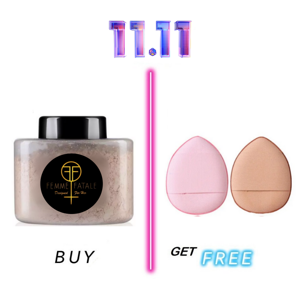 Buy Femme Fatale Light Banana Loose Powder 42 gr Get 2 Mini Powder Puff ( Free Gift )