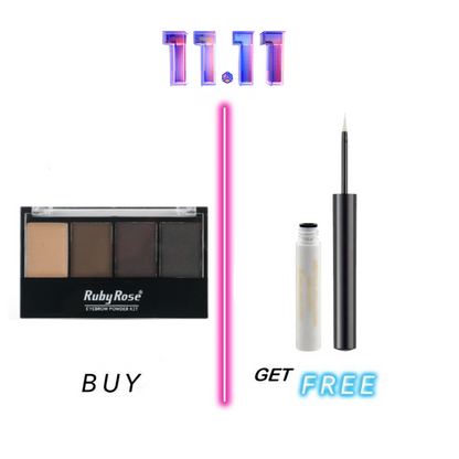 Buy Ruby Rose Eyebrow Powder Kit Get Max Factor White Metallic Eyeliner