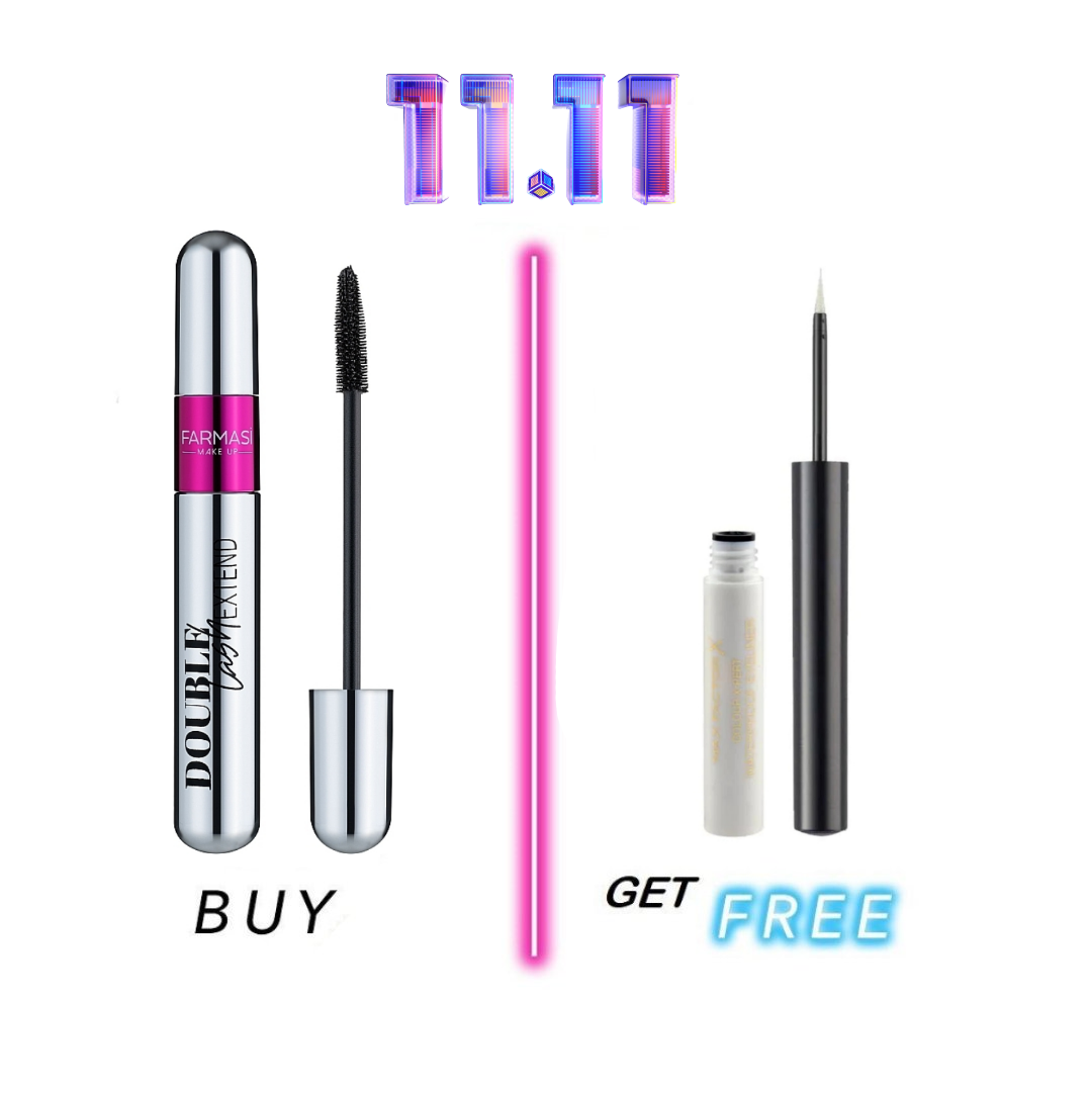 Buy Farmasi Double Lash Extend Mascara 12 ml Get Max Factor Eyeliner ( Free Gift )