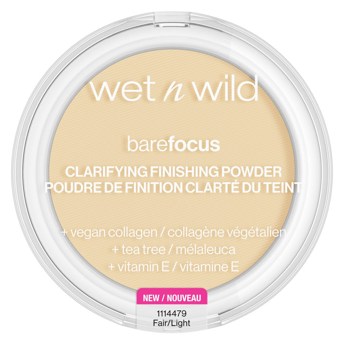 Wet n Wild Bare Focus Clarifying Finishing Powder | Matte | Pressed Setting Powder Fair To Light