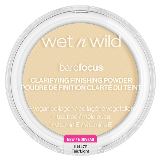 Wet n Wild Bare Focus Clarifying Finishing Powder | Matte | Pressed Setting Powder Fair To Light