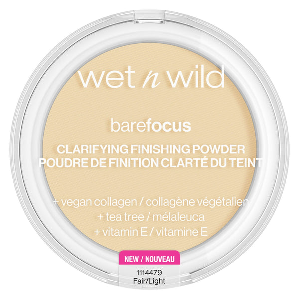 Wet n Wild Bare Focus Clarifying Finishing Powder | Matte | Pressed Setting Powder Fair To Light