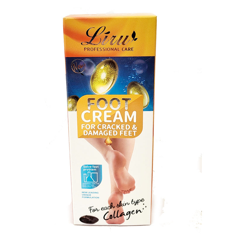 Liru Collagen Foot Care Repair Cream Avocado Oil Foot Cream For Cracked Damaget Feet  80 ml