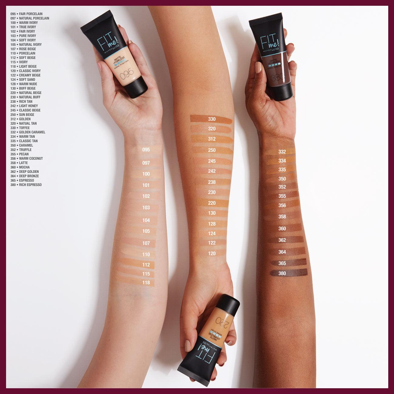 Maybelline Fit Me Matte Poreless Foundation 120 Classic Ivory 30ml ( Normal To Oily Skin With Clay )