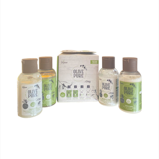 Cien Olive Pure - Coffret 4×50 ml ( Hand Cream , Face Cream , Shower Gel & Body Lotion )