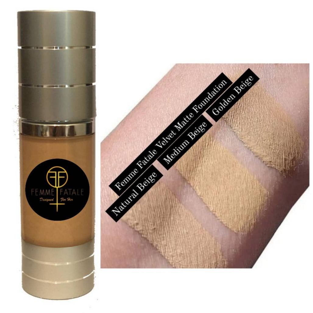 Femme Fatale Velvet Matte Foundation  Natural Beige 30ml ( Combination to Oily Skin )