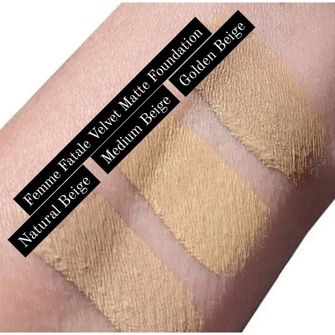 Femme Fatale Velvet Matte Foundation  Natural Beige 30ml ( Combination to Oily Skin )