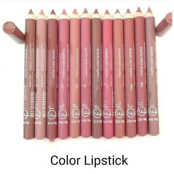 Flormar Matte Color Lipstick ( 12 Pcs  ) Lip Liner ( متوفر من دون براية )