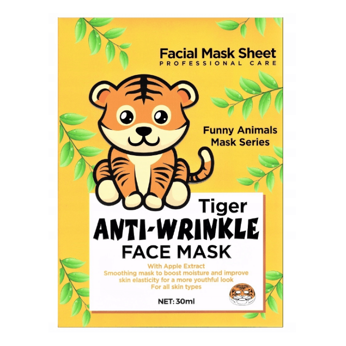Facial Sheet Mask Tiger 🐯 Anti Wrinkle  ( Smooth & Moisturized ) ( All Type Skin )