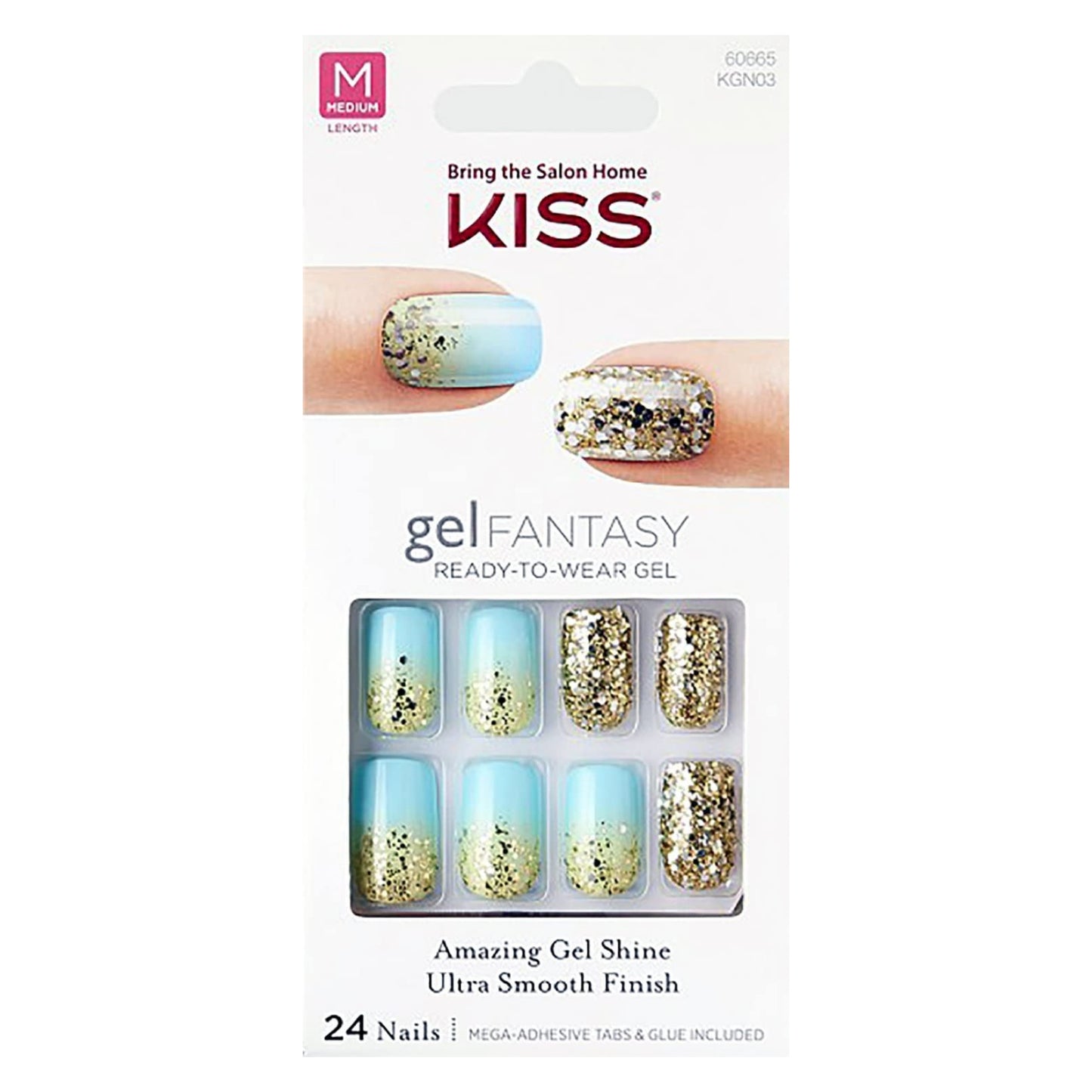 Kiss Master Piece Press Nail On 24 pcs + Glue