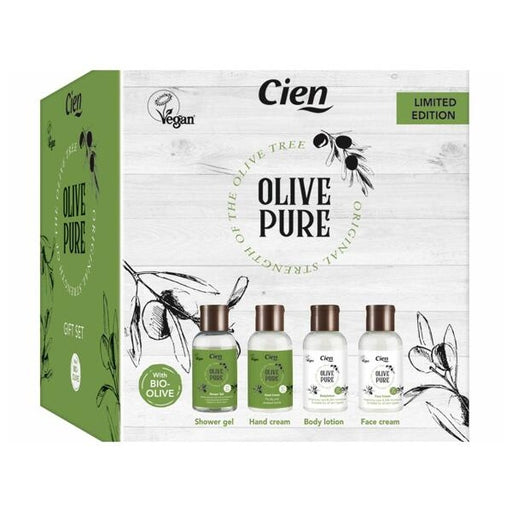 Cien Olive Pure - Coffret 4×50 ml ( Hand Cream , Face Cream , Shower Gel & Body Lotion )