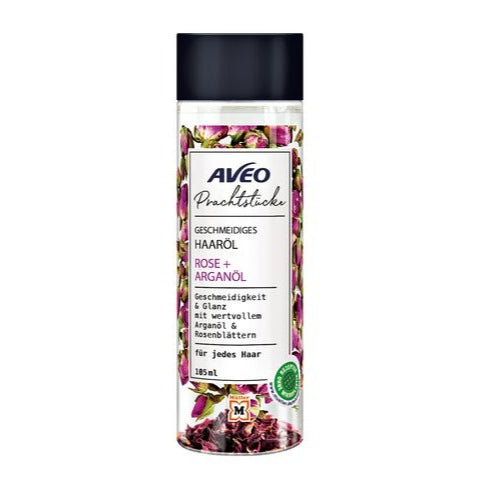 Aveo
SMOOTH HAIR OIL ROSE + ARGAN OIL Suppleness & Shine With Valuable Argan Oil & Rose Petals For All Hair Types